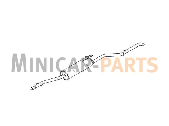 Silencieux arrière d'échappement Microcar / Ligier (Lombardini Progress)